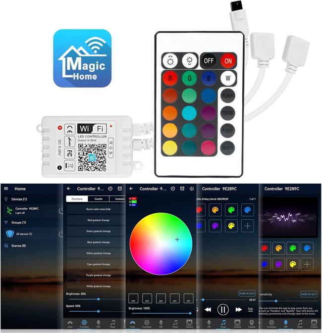 24key Wifi Smart App Control Led Lighting Controller For Rgb Led Light ...