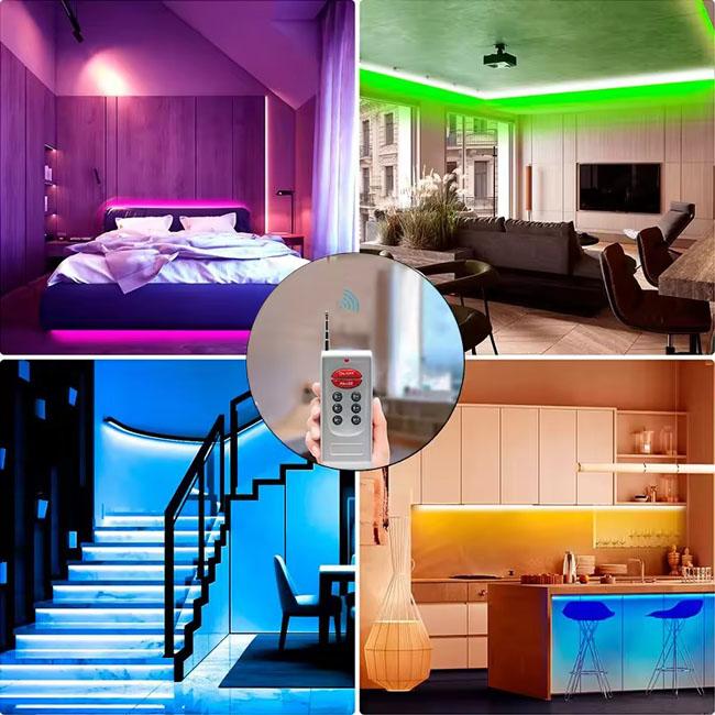 12-24v Iron Shell Led Controller 5-10 Control Distance Rf 8 Key 30a Rgb ...