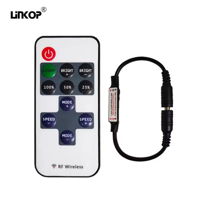kaufen 5-24v Einfarbiger Lichtstreifencontroller RF 11Key Mini Dimmer DC online manufacture