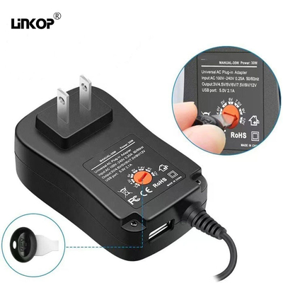 Buy 30w Led Power Supply 3-12v Adjustable Switching For Camera Router Speaker online manufacture