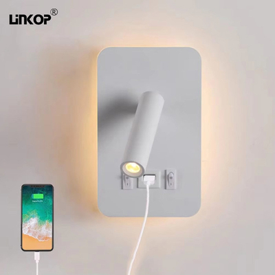 Buy White Dual Switch Embedded Wall Light 110V-240V Hardwired Wall Sconce With Switch online manufacture