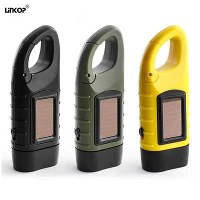 Buy Hand Cranked Solar LED Flashlight Rechargeable Emergency Mountaineering Buckle online manufacture