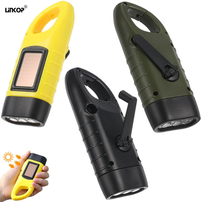 Buy Solar Powered Rechargeable LED Flashlight 6000K 90 CRI For Outdoor Sports online manufacture