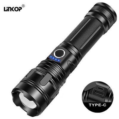 Buy IP65 Waterproof Emergency LED Flashlight , Outdoor Zoom Emergency Rechargeable Flashlight online manufacture