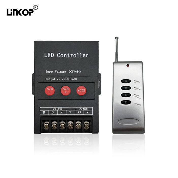 Iron Shell 30a Led Rgb Controller With 4 Pin Ports And 4 Key Rf Remote ...