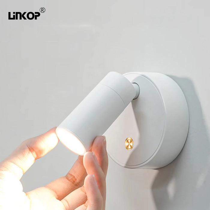 AC ABS Battery LED Wall Lamp 2V For Charging No Wire Connection 24lm ...